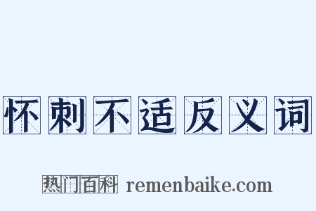 怀刺不适反义词是什么意思的图片